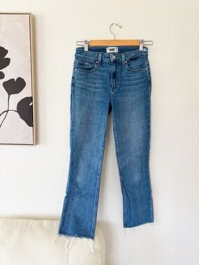 PAIGE Women's Denim the CINDY straight leg & raw hem!